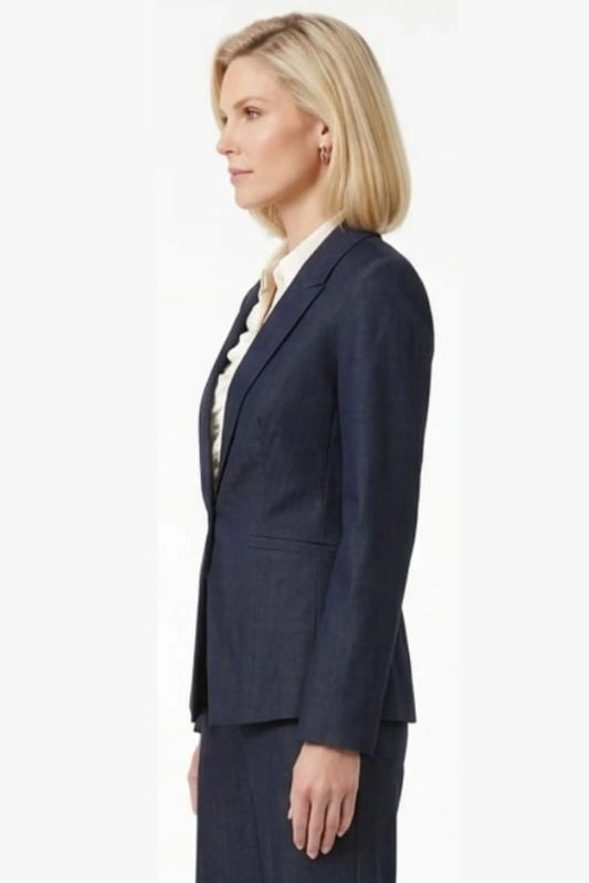 Zac & Rachel Notched Lapel Single Button Blazer