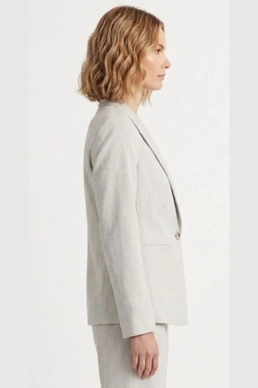 Zac & Rachel Notched Lapel Single Button Blazer