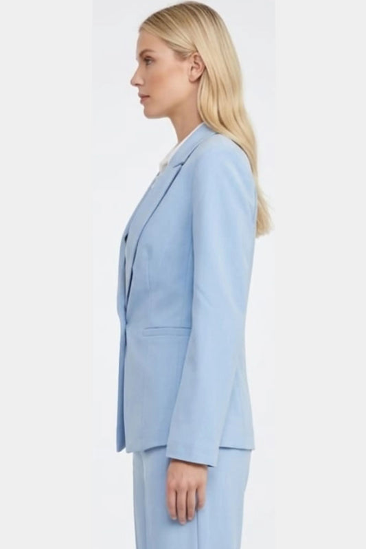 Zac & Rachel Notched Lapel Single Button Blazer