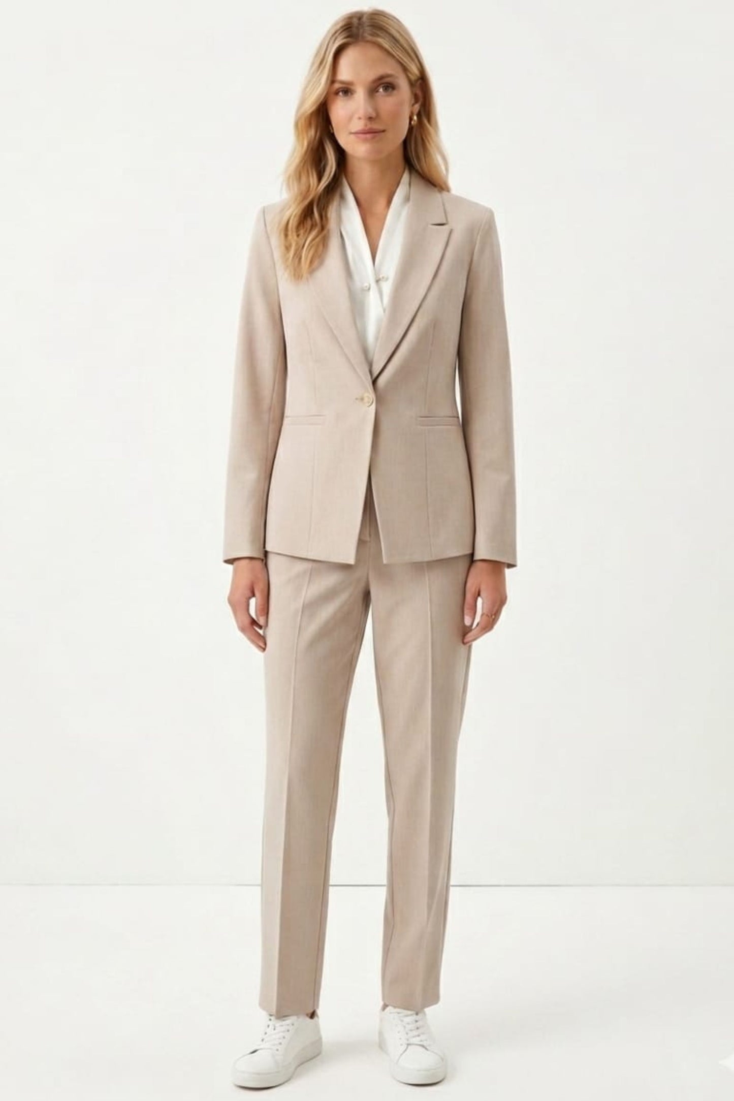 Zac & Rachel Notched Lapel Single Button Blazer