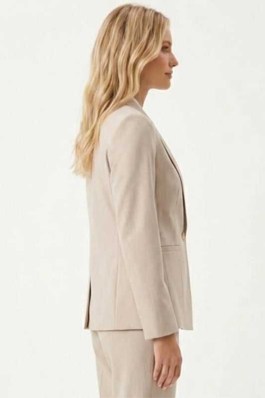 Zac & Rachel Notched Lapel Single Button Blazer
