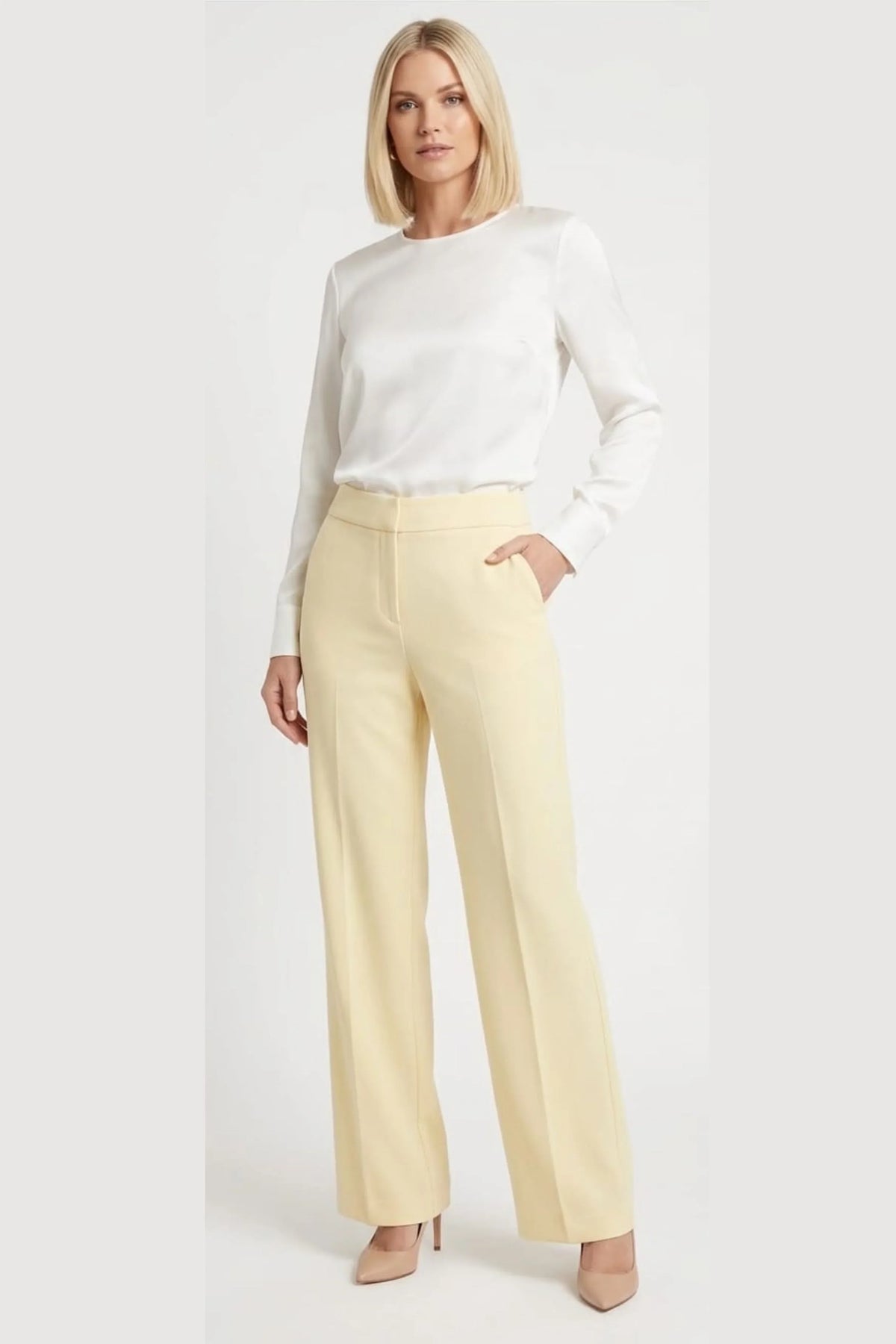Zac & Rachel Zip Up Wide-Leg Trousers