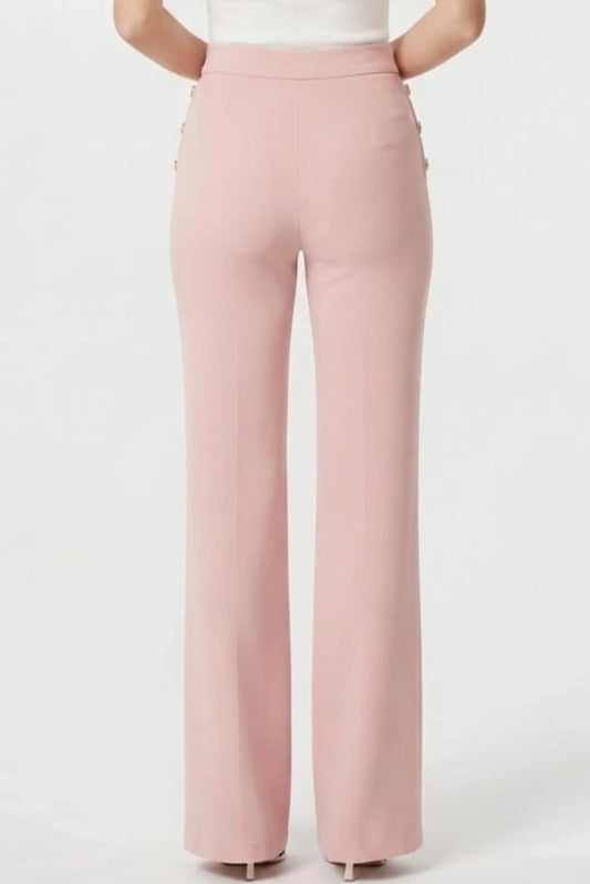 Zac & Rachel Sailor Button Wide-Leg Pants