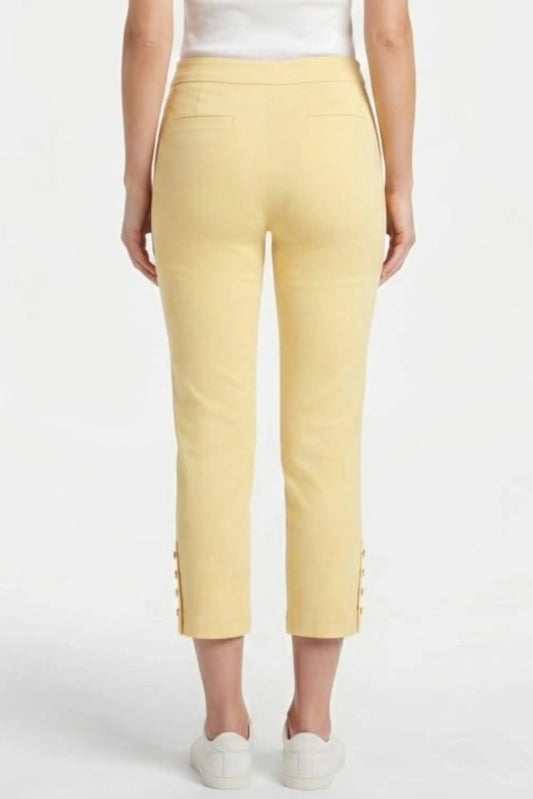 Zac & Rachel Button-Hem Crop Pants