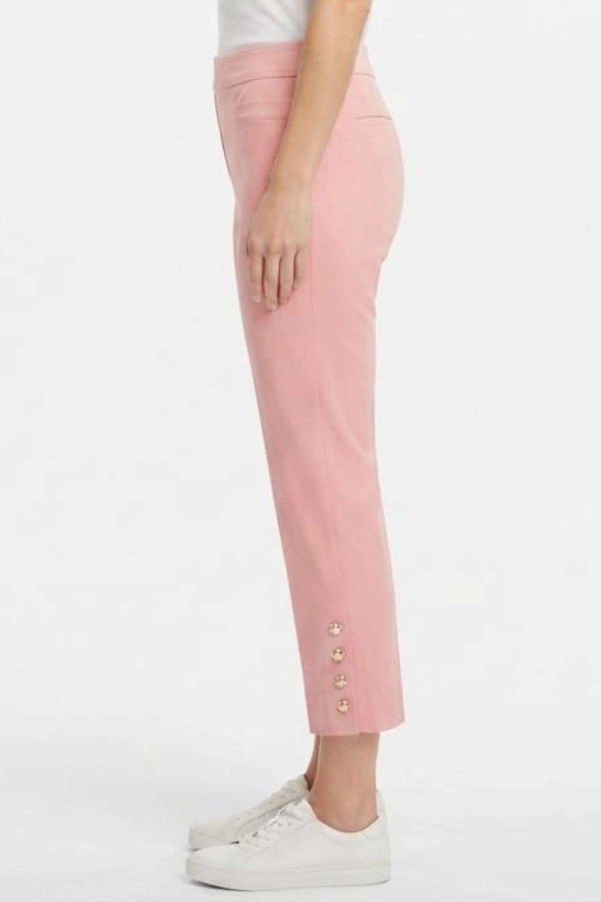 Zac & Rachel Button-Hem Crop Pants