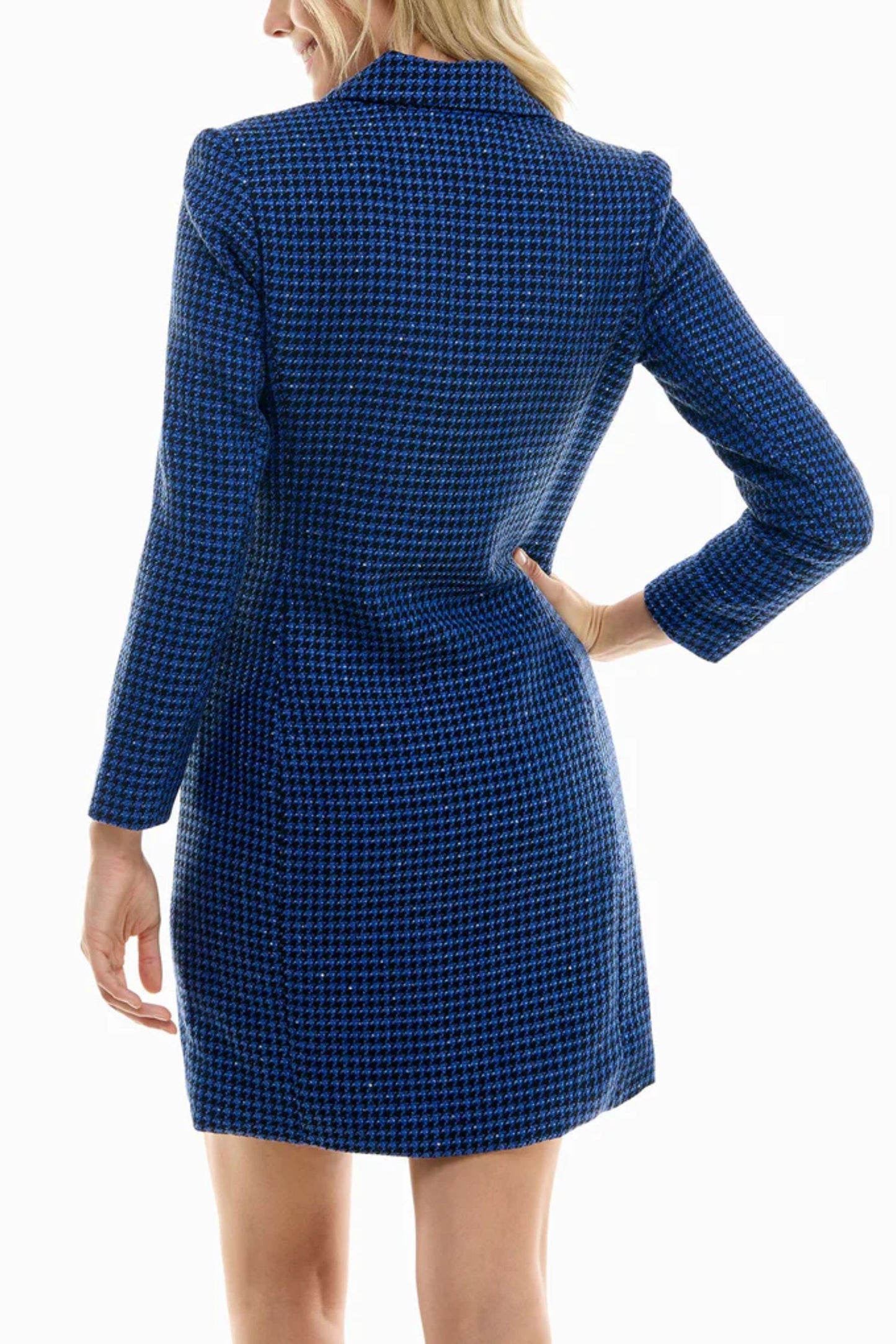 Nicole Miller Houndstooth Blazer Jacket Dress