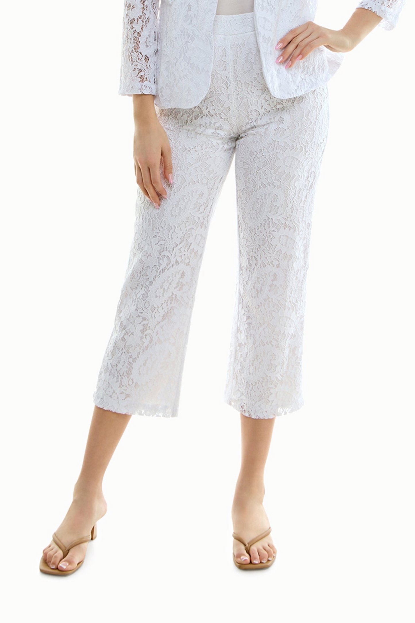 Nicole Miller Lace Ankle Pants