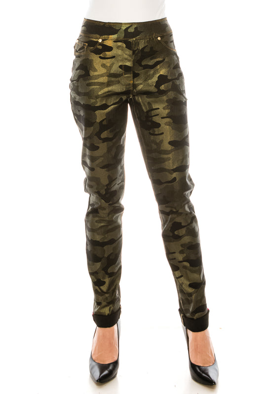Nygard Camo Print 2 Pocket Skinny Cuff Jegging