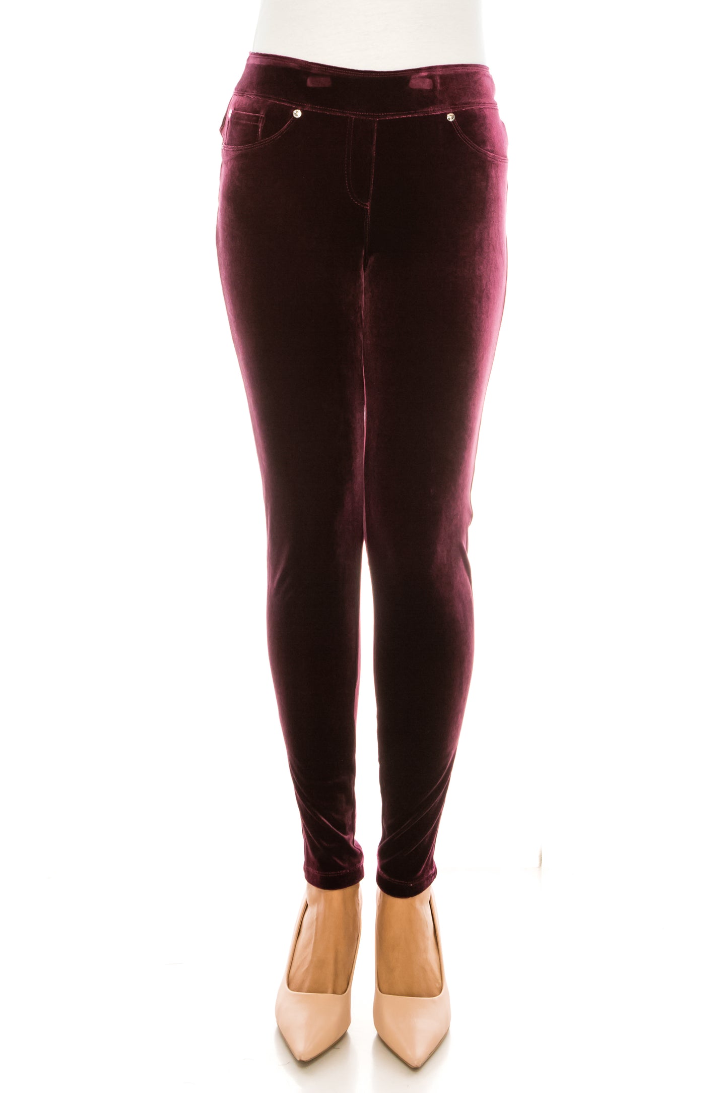 Nygard Sangria Two Pocket Velvet Skinny Jegging