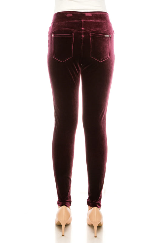 Nygard Sangria Two Pocket Velvet Skinny Jegging