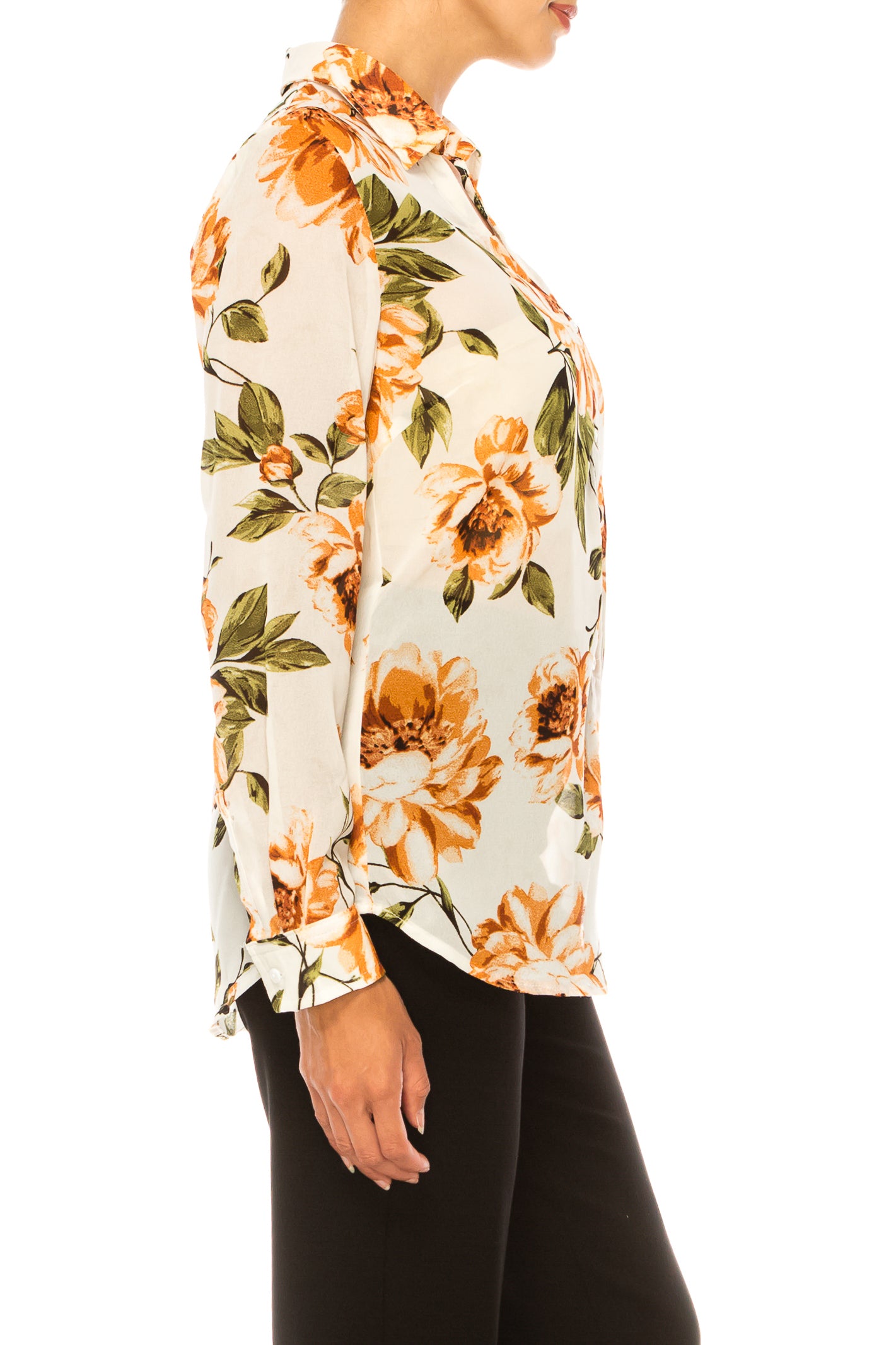 Paparazzi Long Sleeve Floral Button Down Top