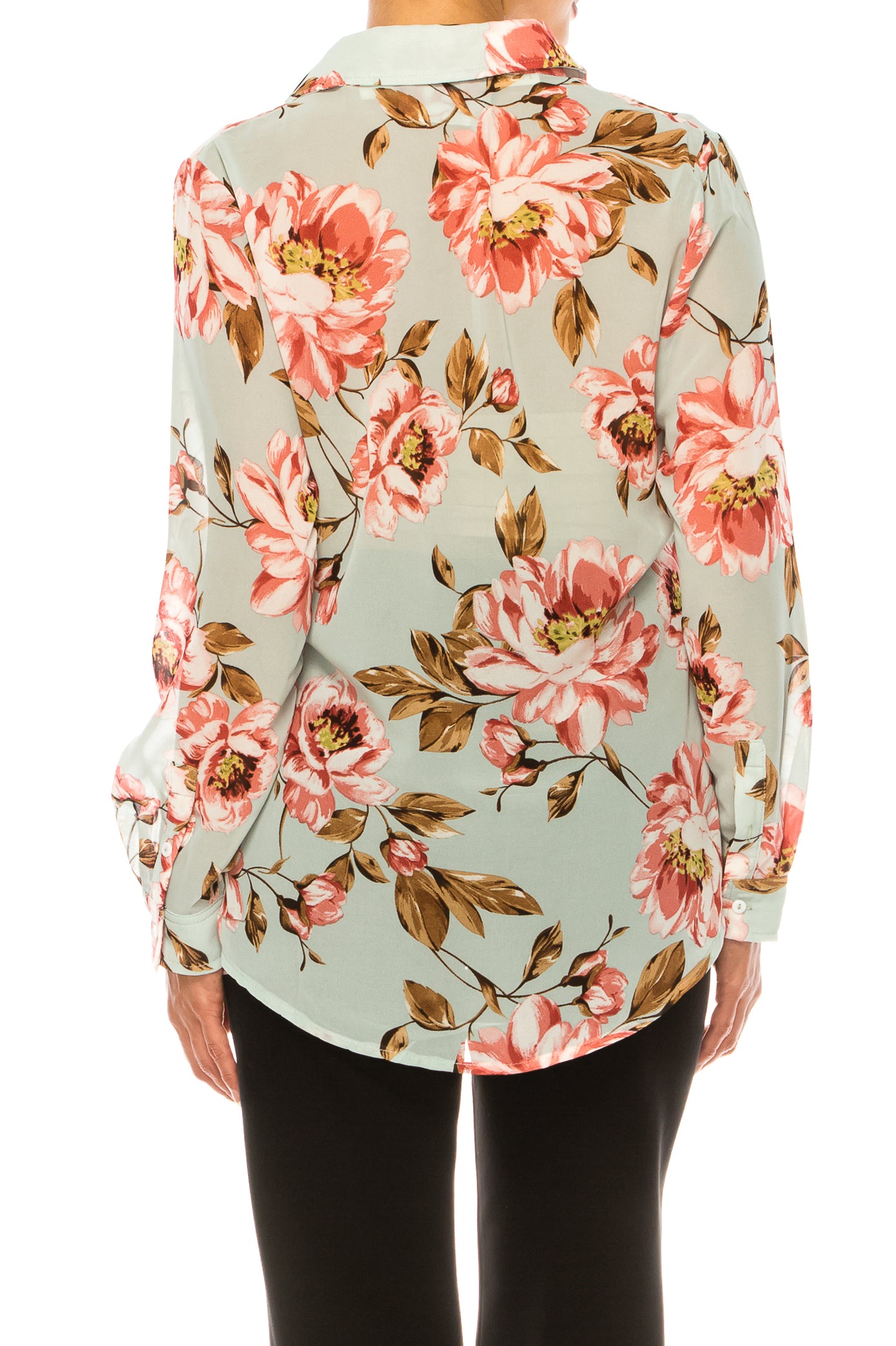 Paparazzi Long Sleeve Floral Button Down Top