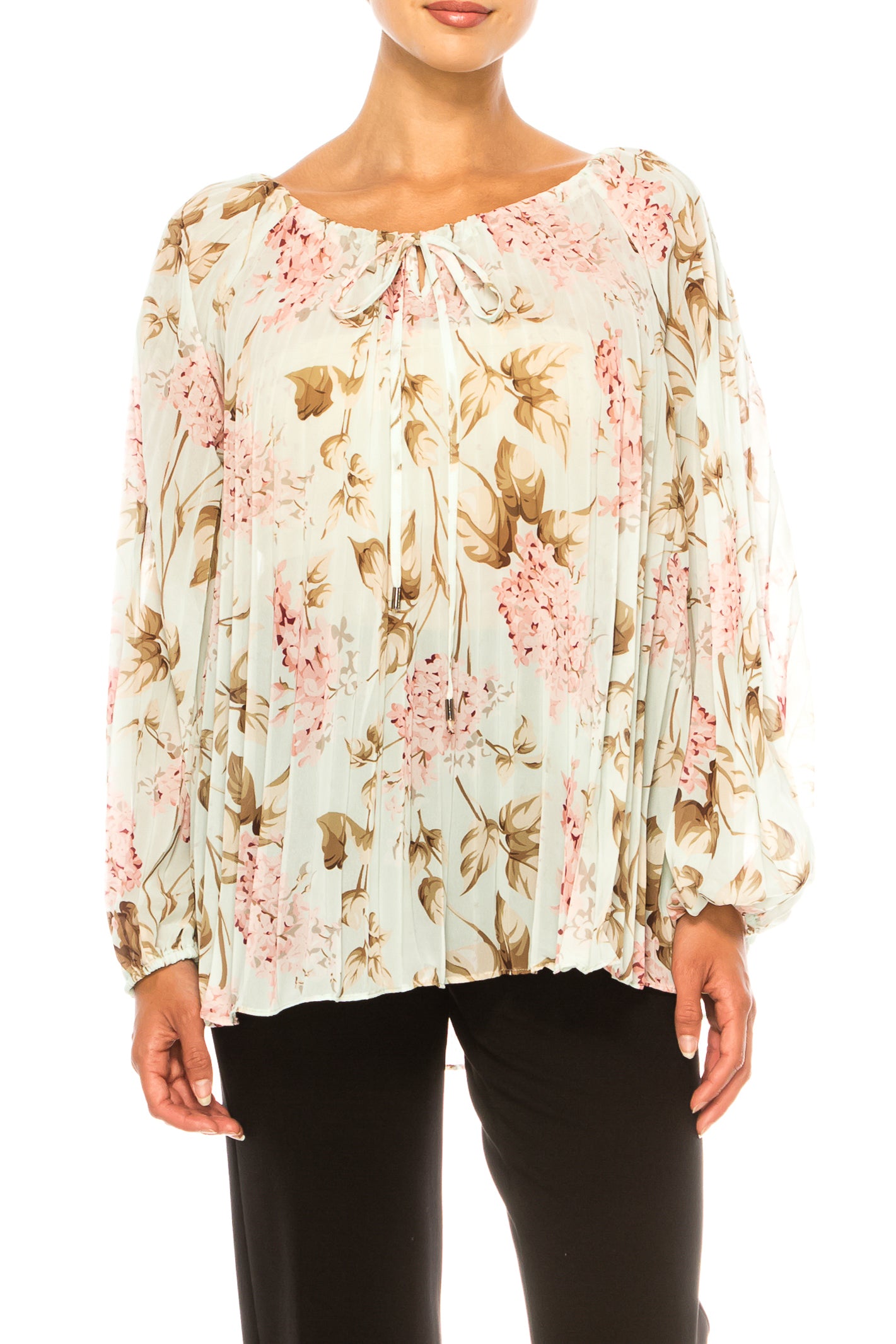 Paparazzi Long Sleeve Floral Accordion Peasant Top