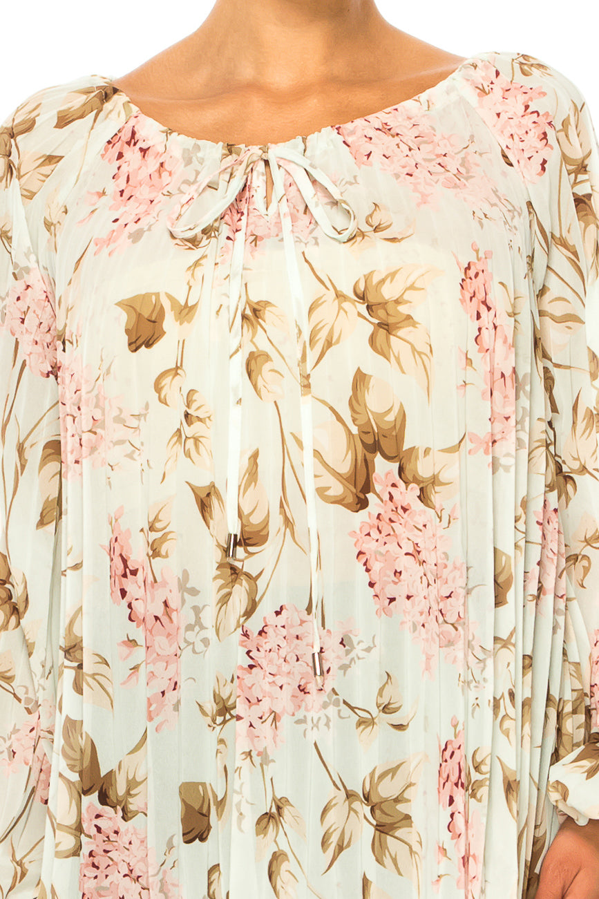 Paparazzi Long Sleeve Floral Accordion Peasant Top