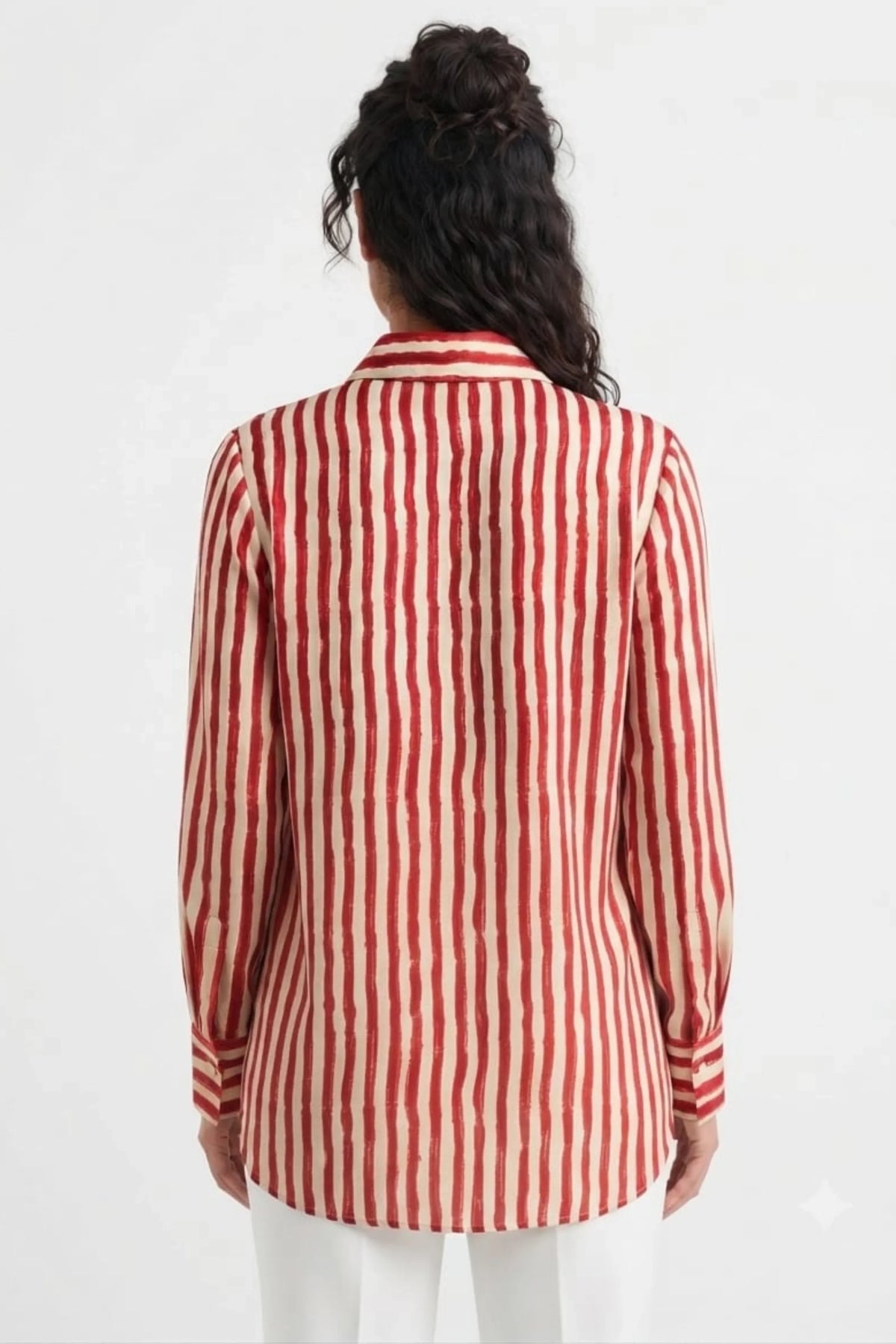 Hester & Orchard Watercolor Striped Button-Down Shirt