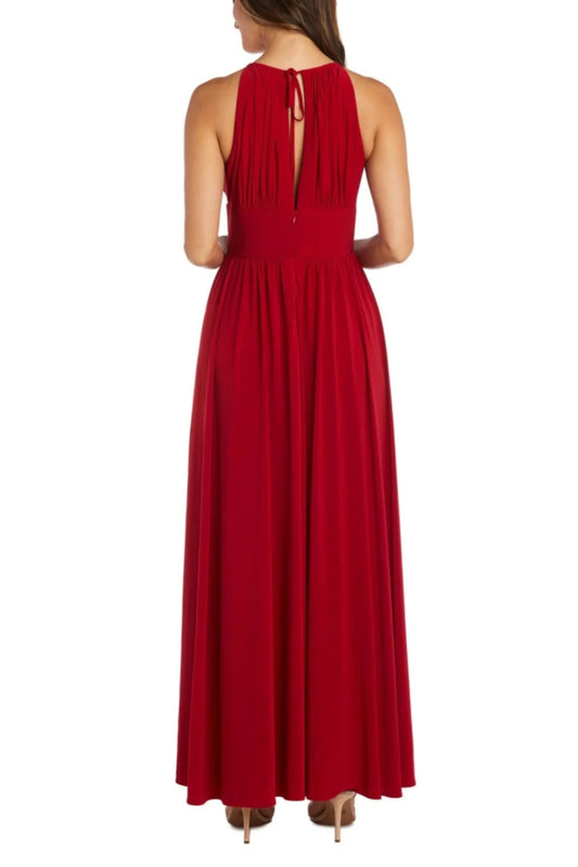 RM Richards Empire Beaded Long Evening Gown