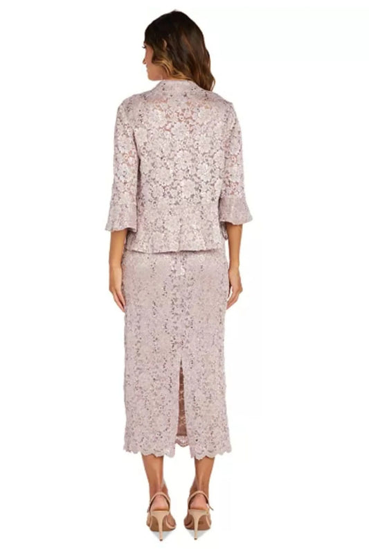 RM Richards Sequin Lace Two-Piece Jacket Dress