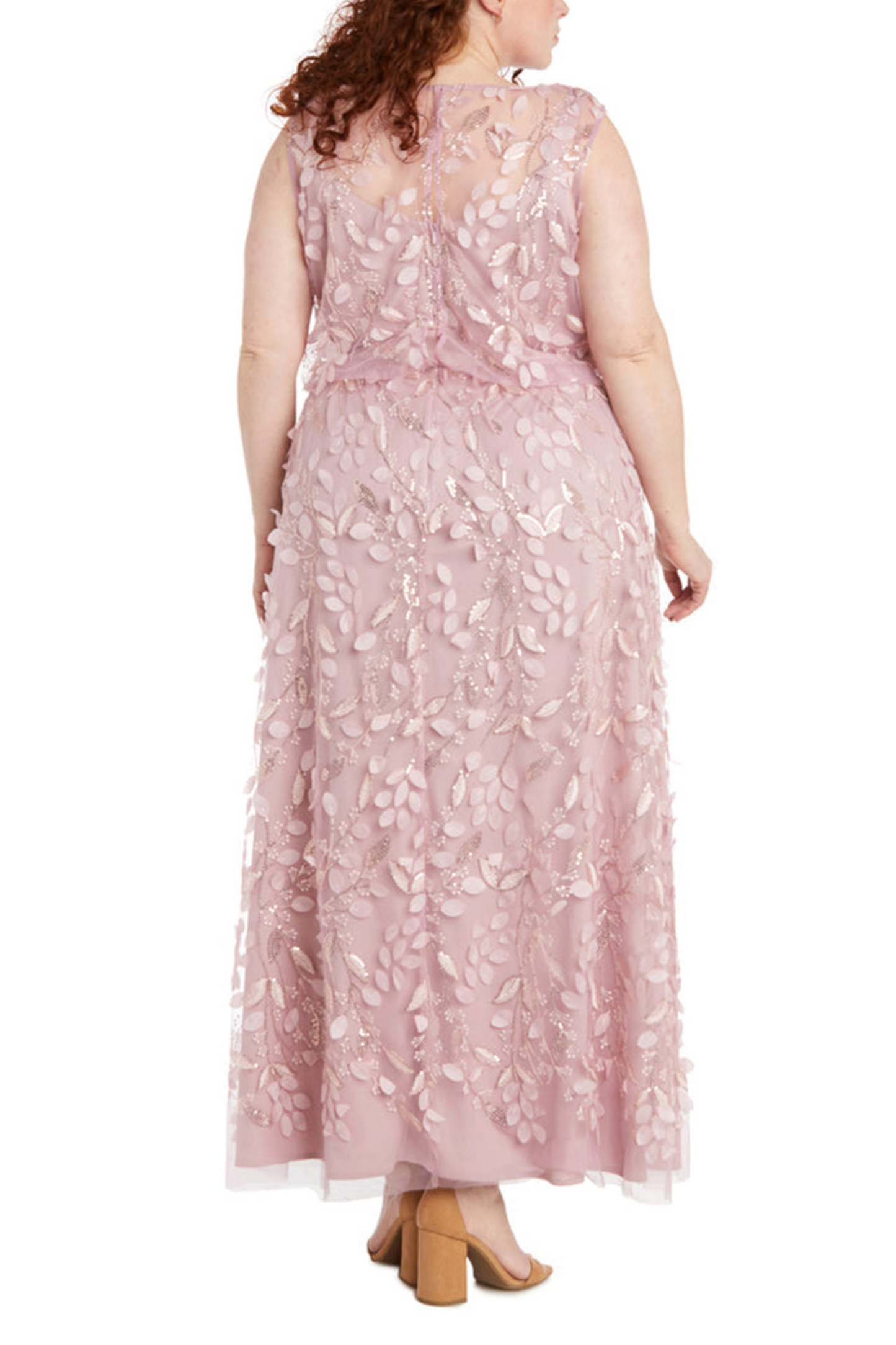 RM Richards Floral Applique Sequin Dress PLUS SIZE