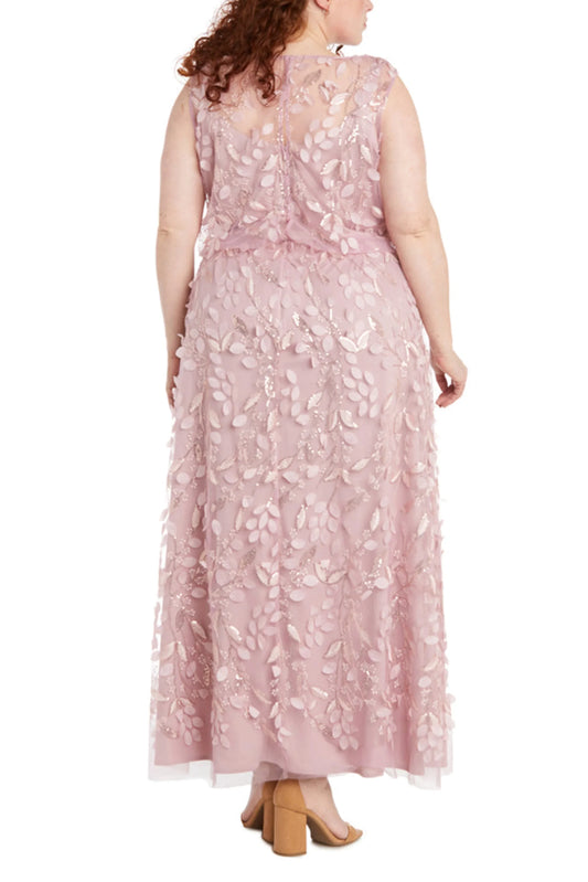 RM Richards Floral Applique Sequin Dress PLUS SIZE