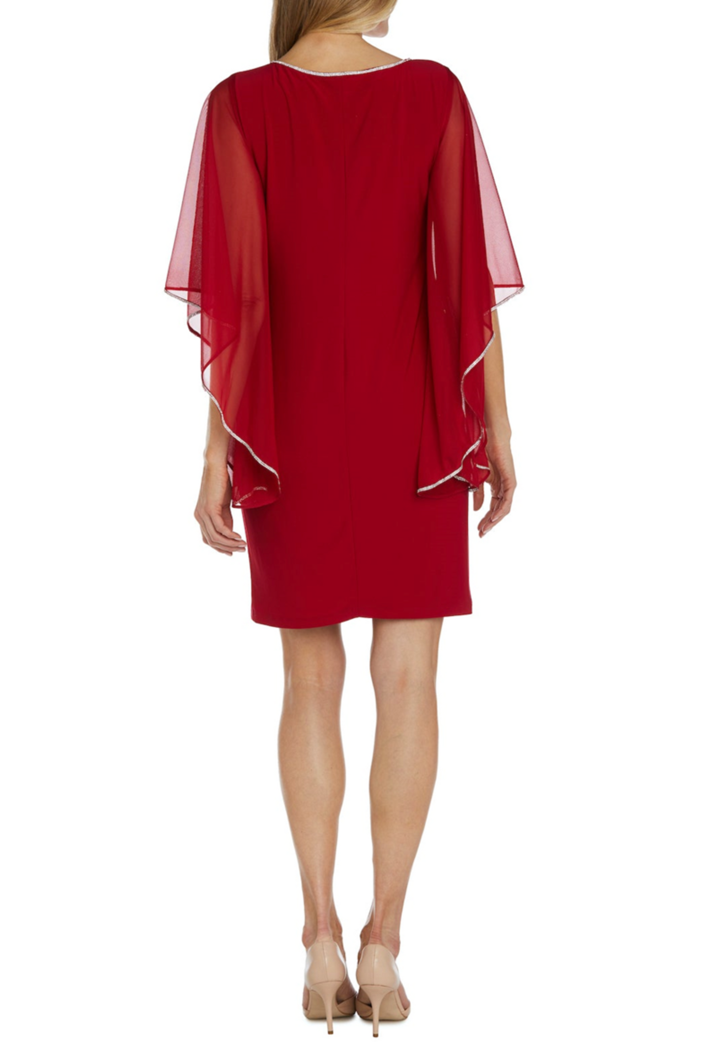 RM Richards Embellished Bat Wing Cocktail Dress