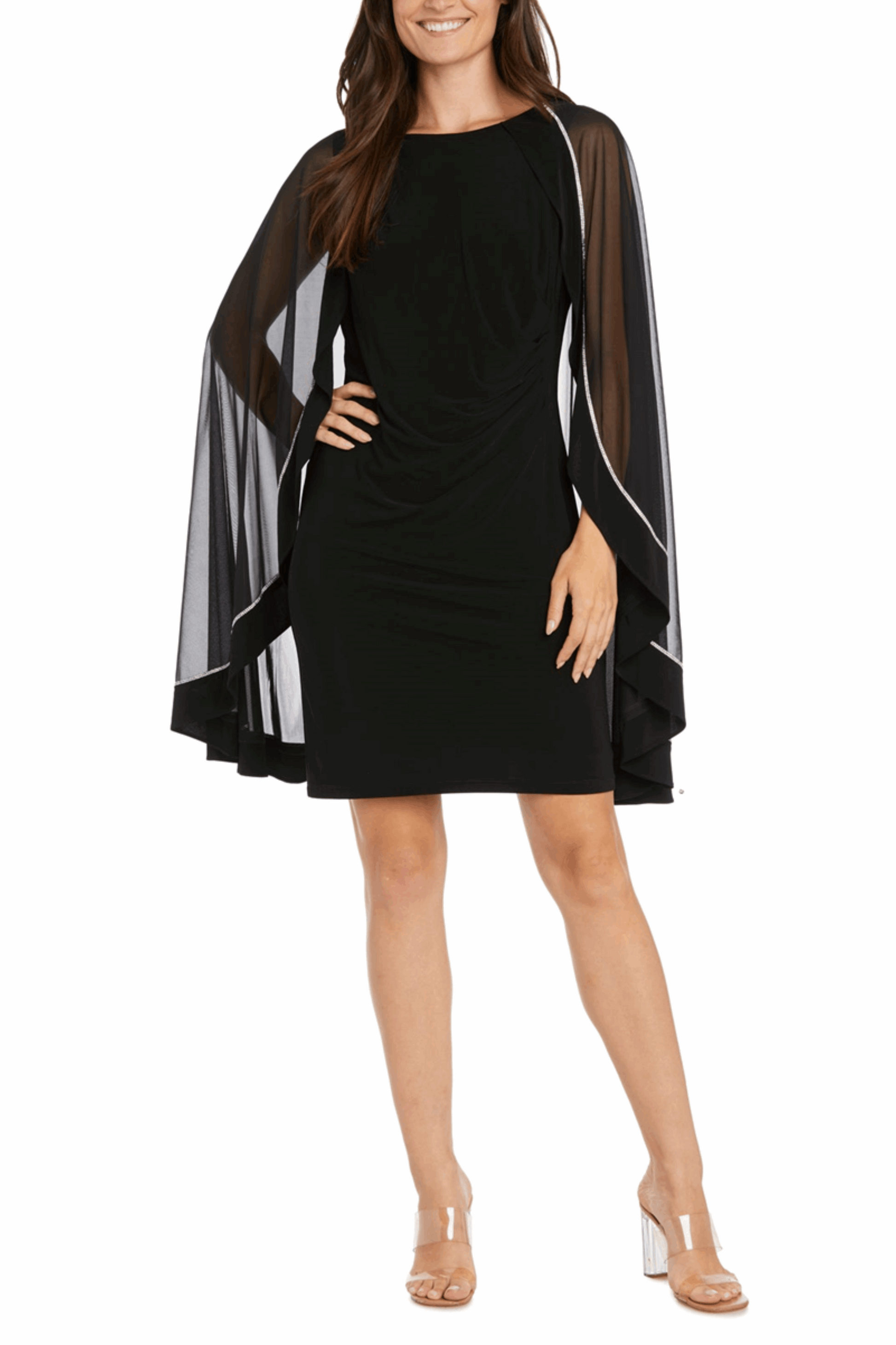RM Richards Embellished Capelet Sheath Dress