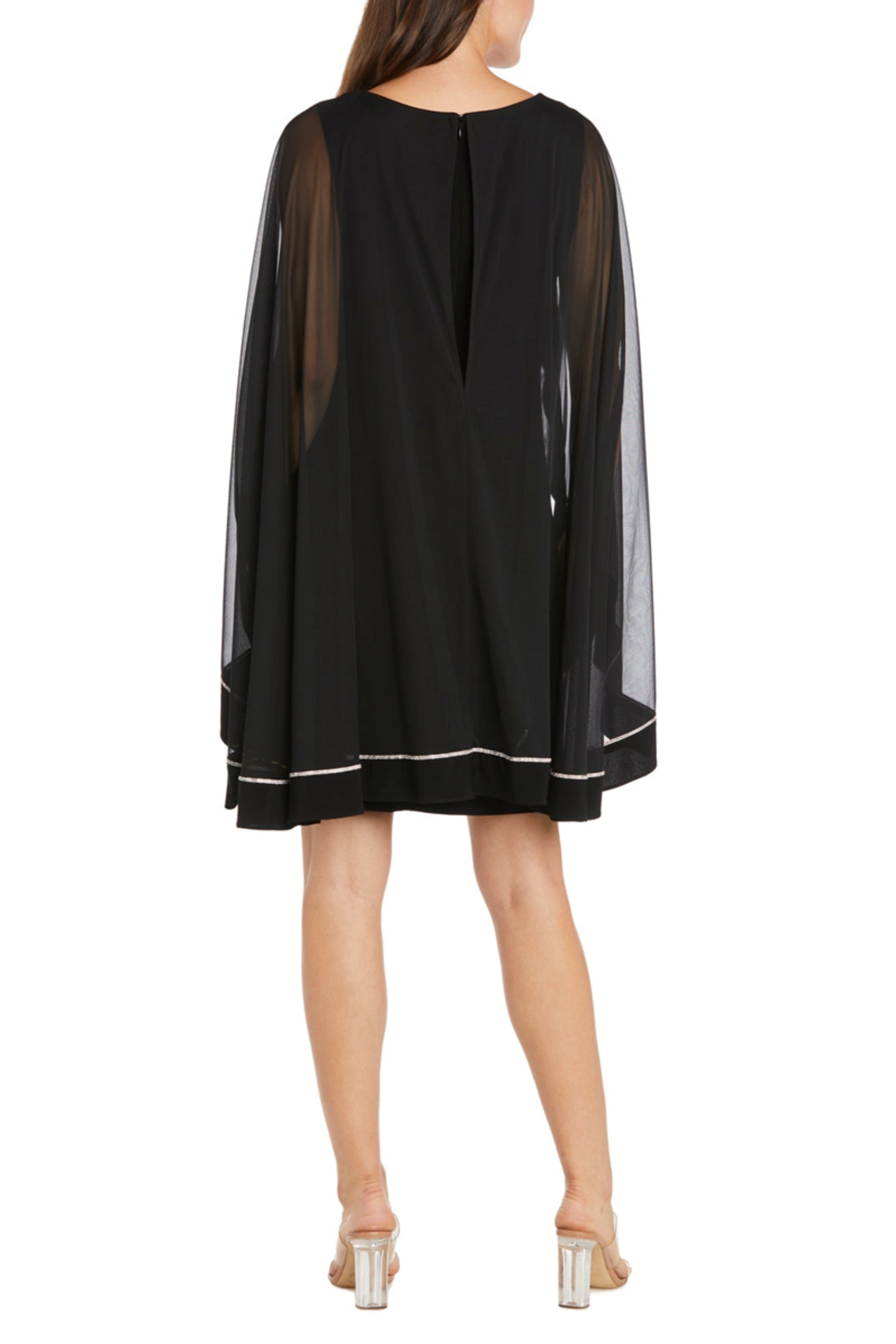 RM Richards Embellished Capelet Sheath Dress