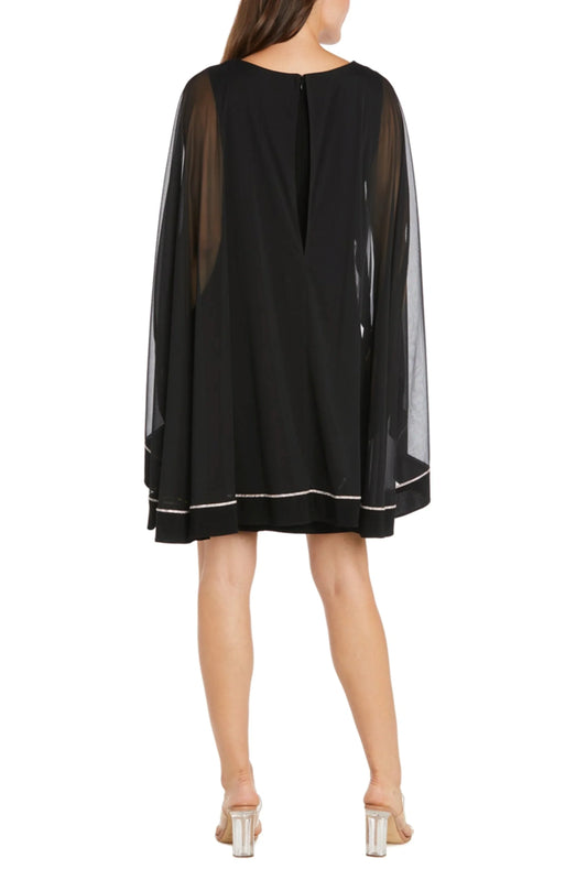 RM Richards Embellished Capelet Sheath Dress