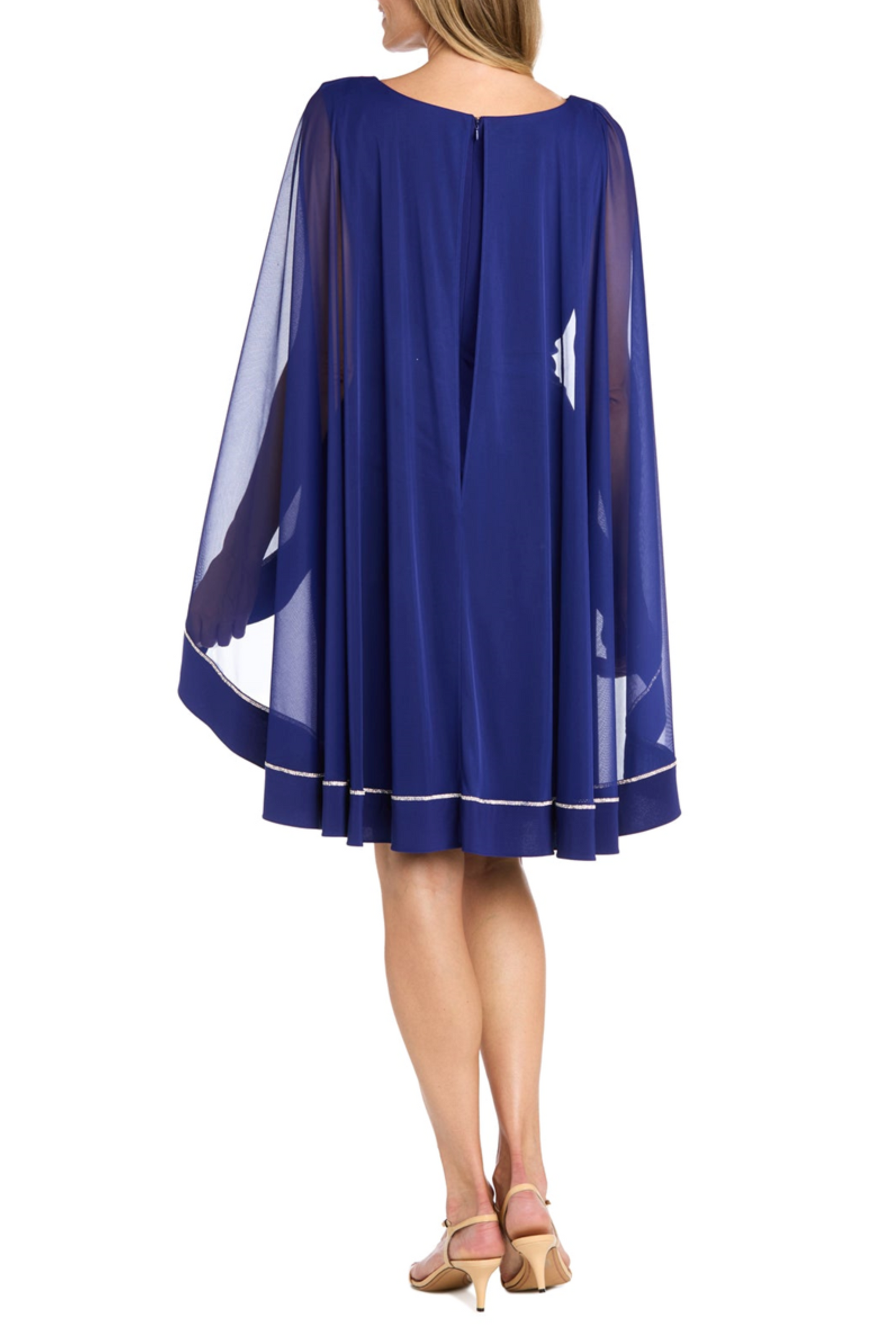 RM Richards Embellished Capelet Sheath Dress
