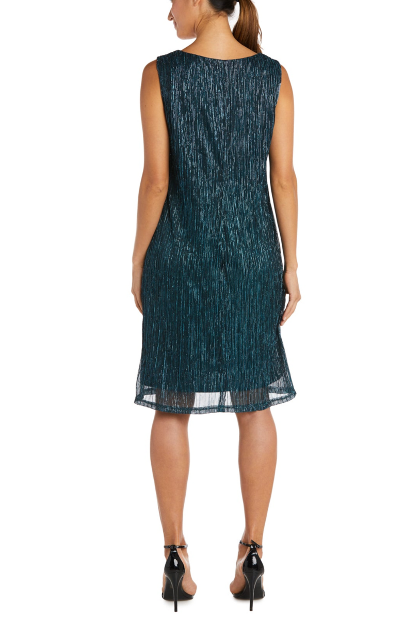 RM Richards 2-Piece Metallic Evening Jacket Dress