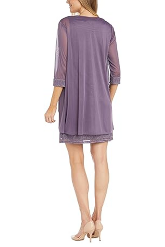 RM Richards 3/4 Sleeve Short Evening Jacket Dress