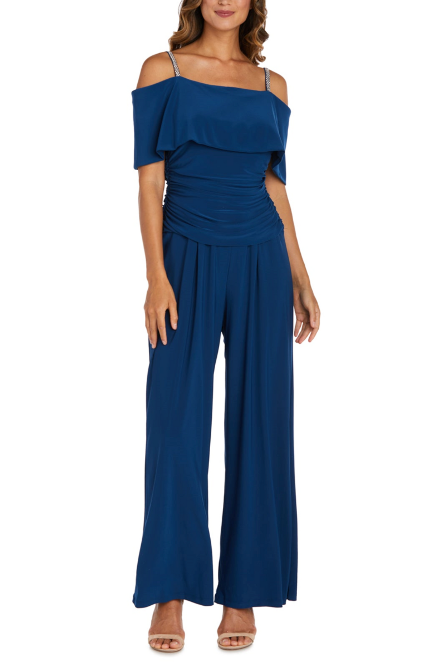 RM Richards Off-the-Shoulder Wide Leg Jumpsuit