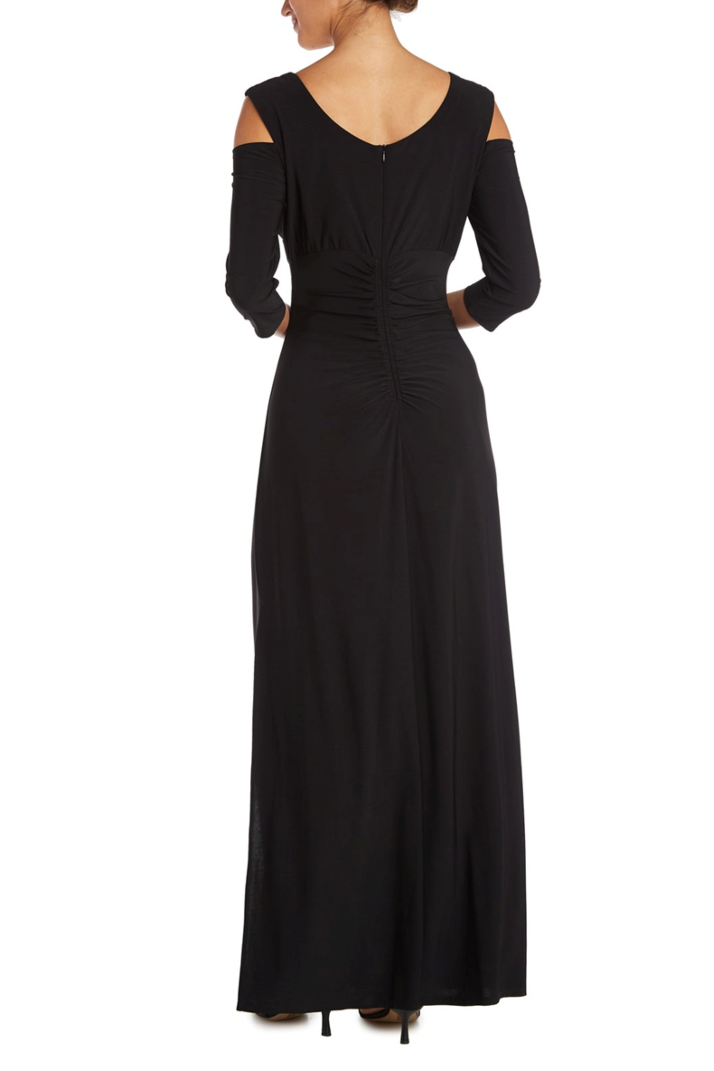RM Richards Cold Shoulder Long Evening Dress