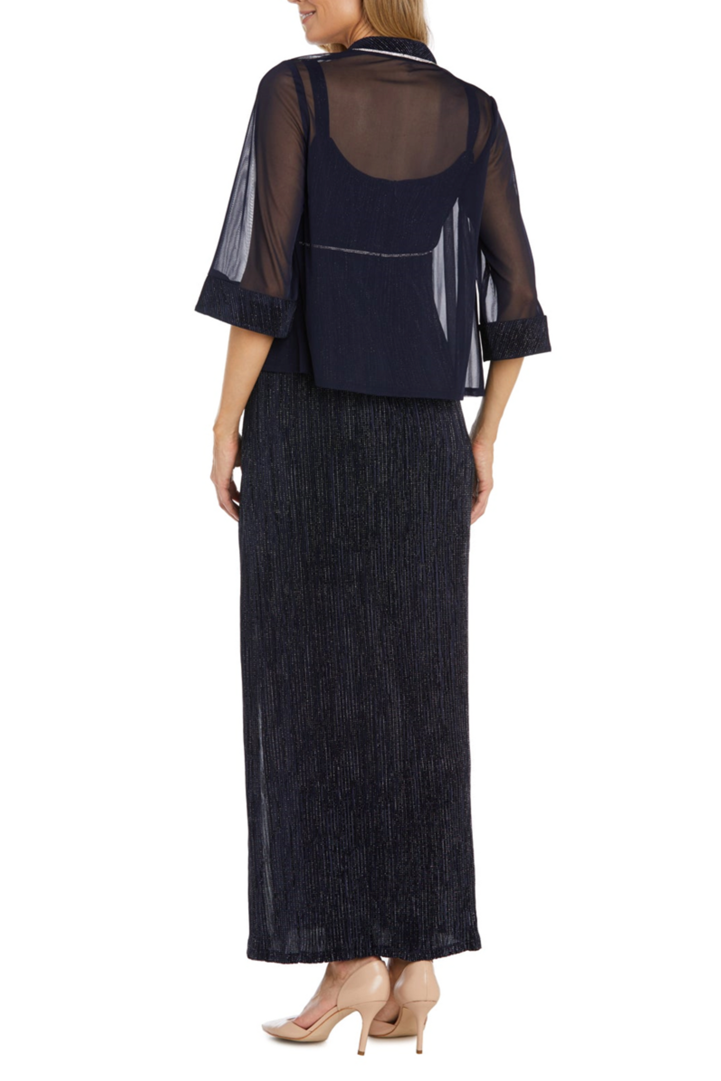 RM Richards Embellished Accordion Jacket Dress