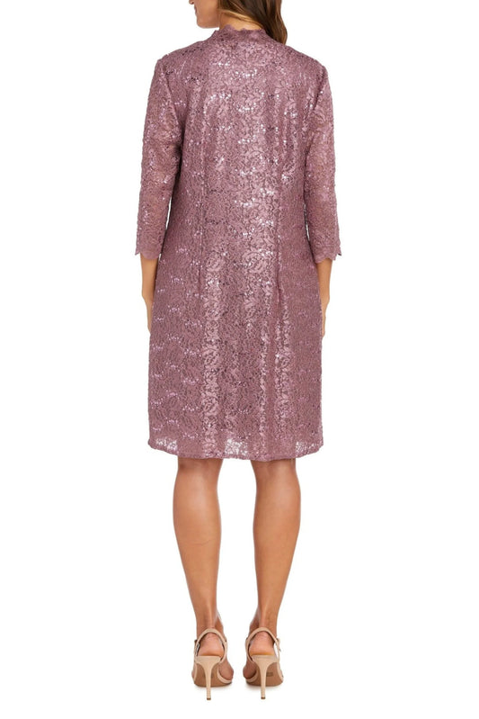 RM Richards Beaded Neck Formal 2-Pc Jacket Dress