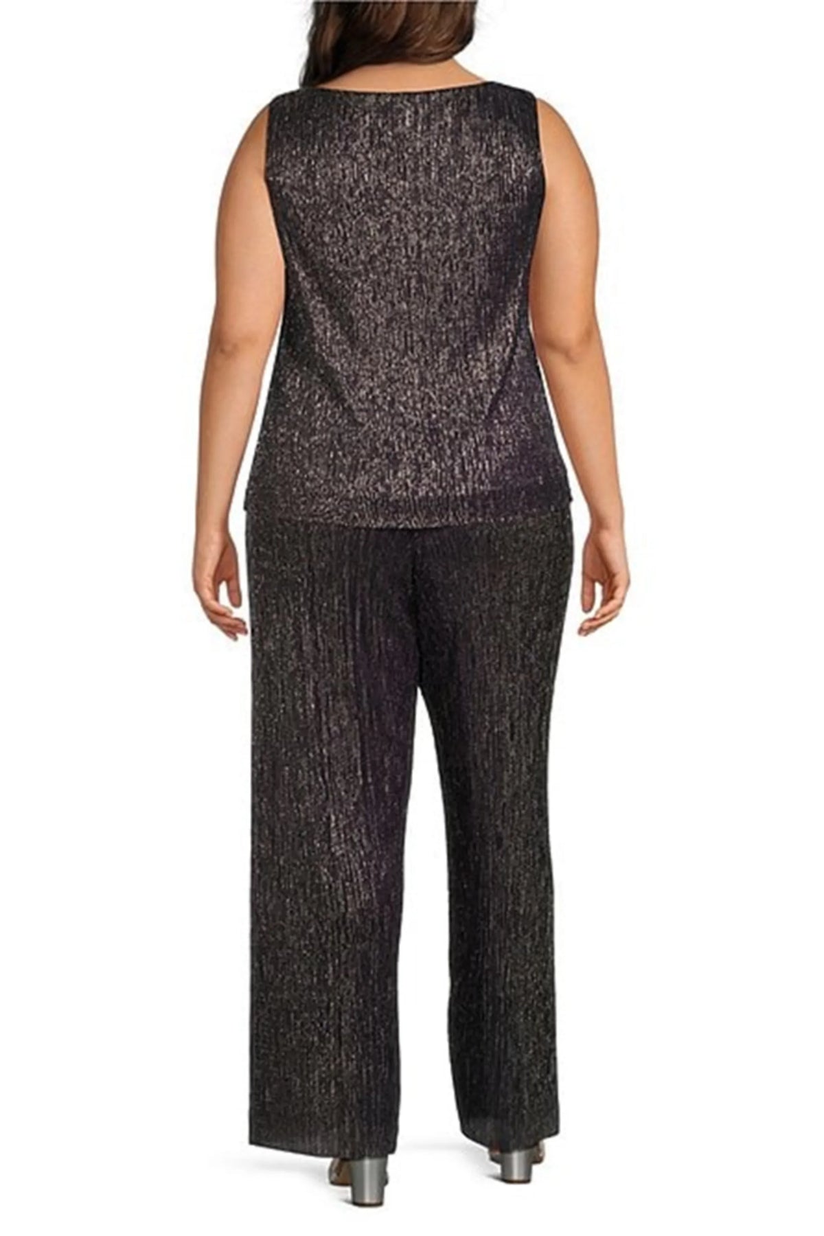 RM Richards 3-Piece Metallic Evening Pants Suit