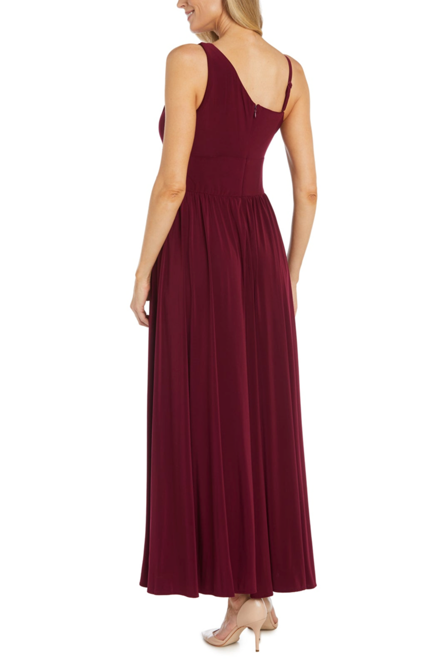 RM Richards Embellished One Shoulder Evening Dress