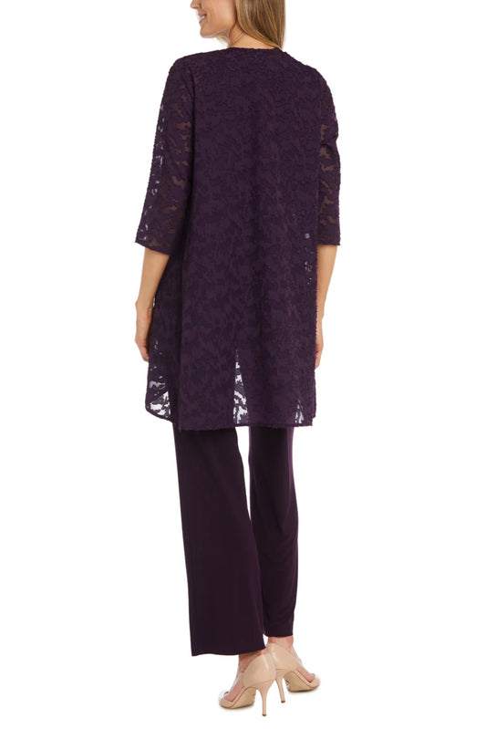 RM Richards Beaded Burnout Chiffon 3-Piece Set