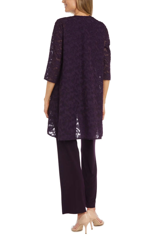 RM Richards Beaded Burnout Chiffon 3-Piece Set