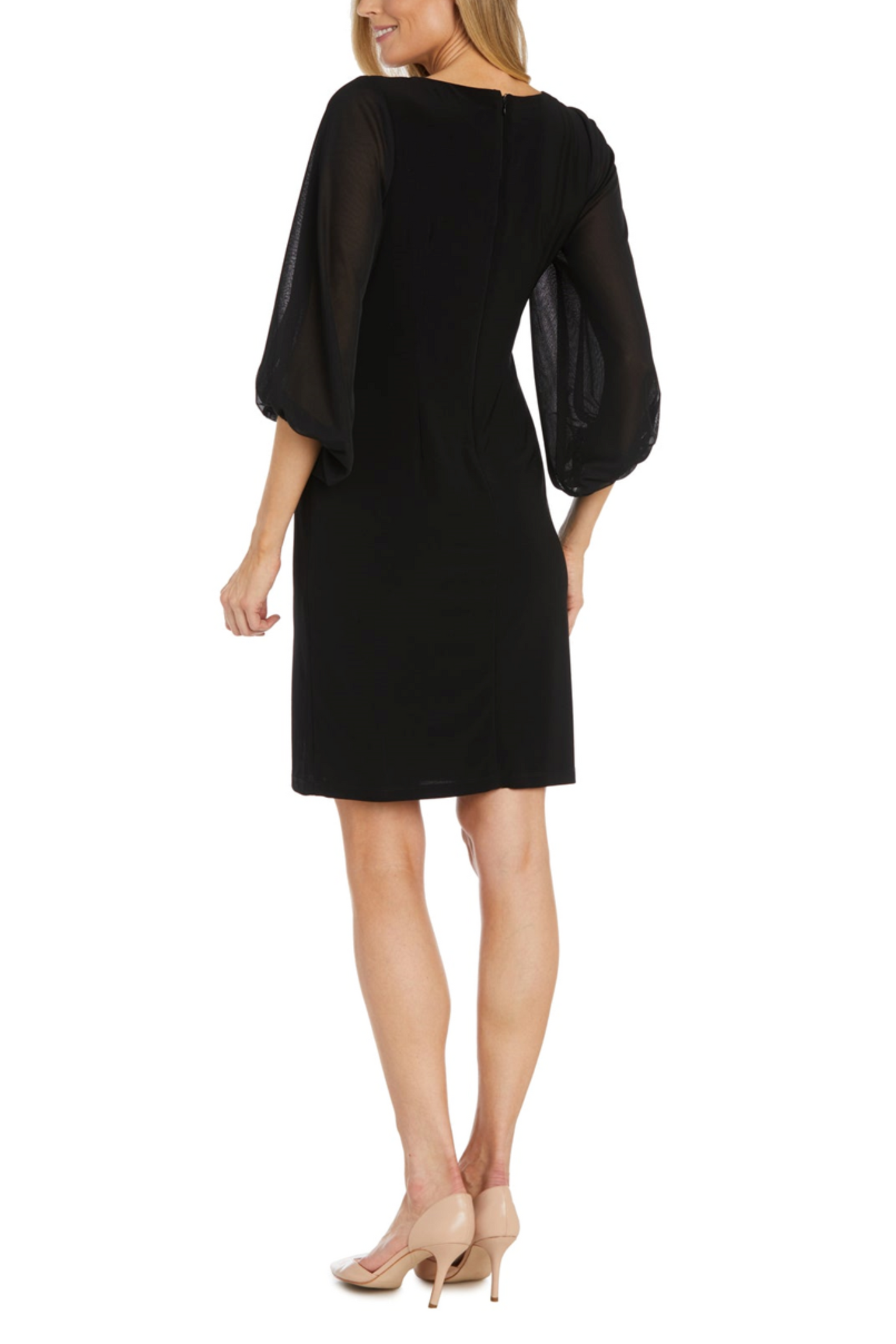 RM Richards 3/4 Sleeve Rhinestone Detail Dress