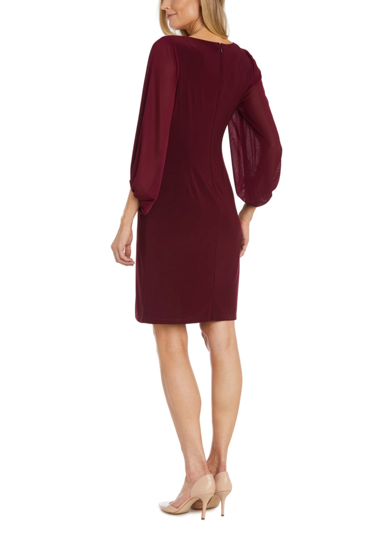 RM Richards 3/4 Sleeve Rhinestone Detail Dress