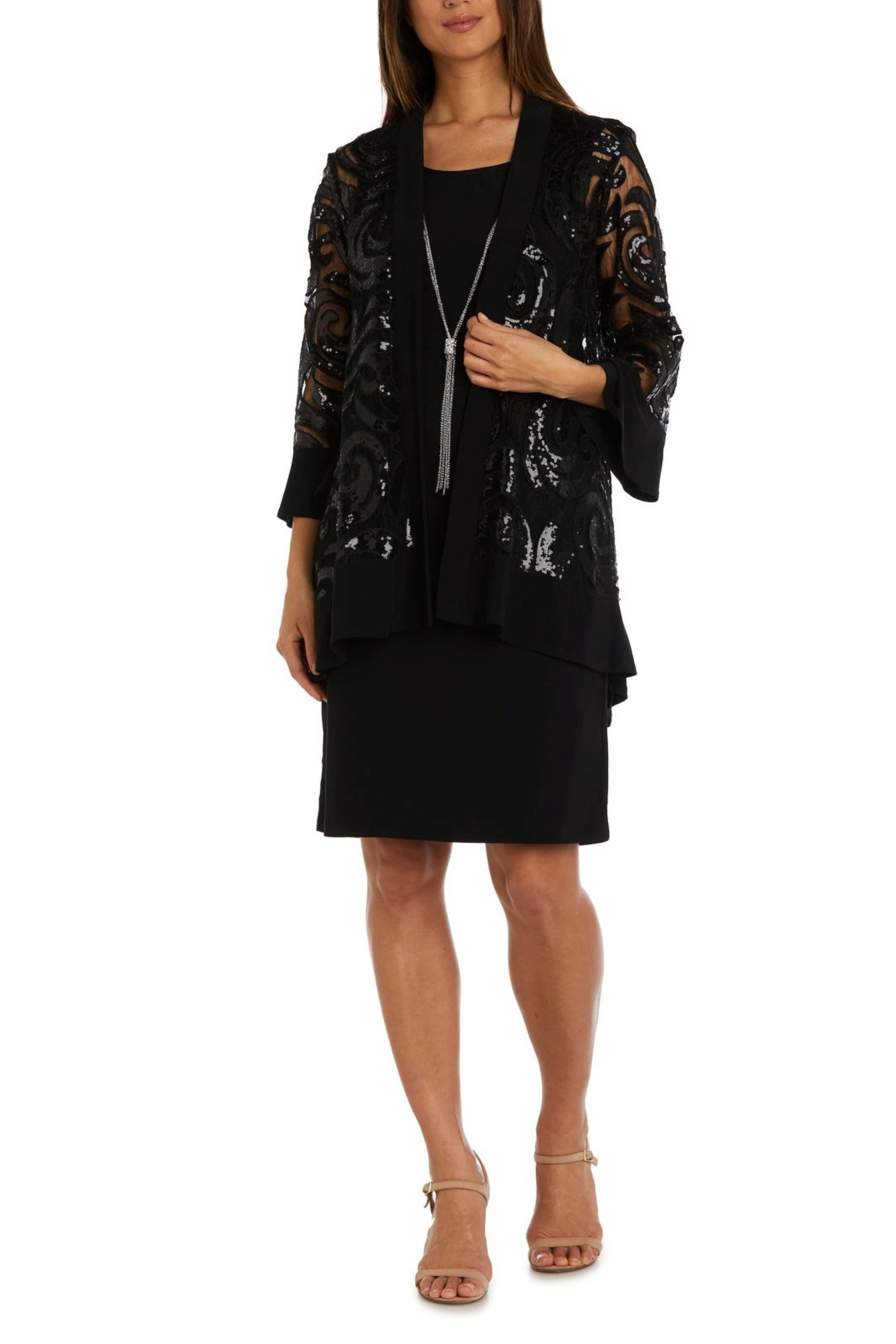 RM Richards Sequin Lace 2 Piece Jacket Dress  New Yorker's Apparel