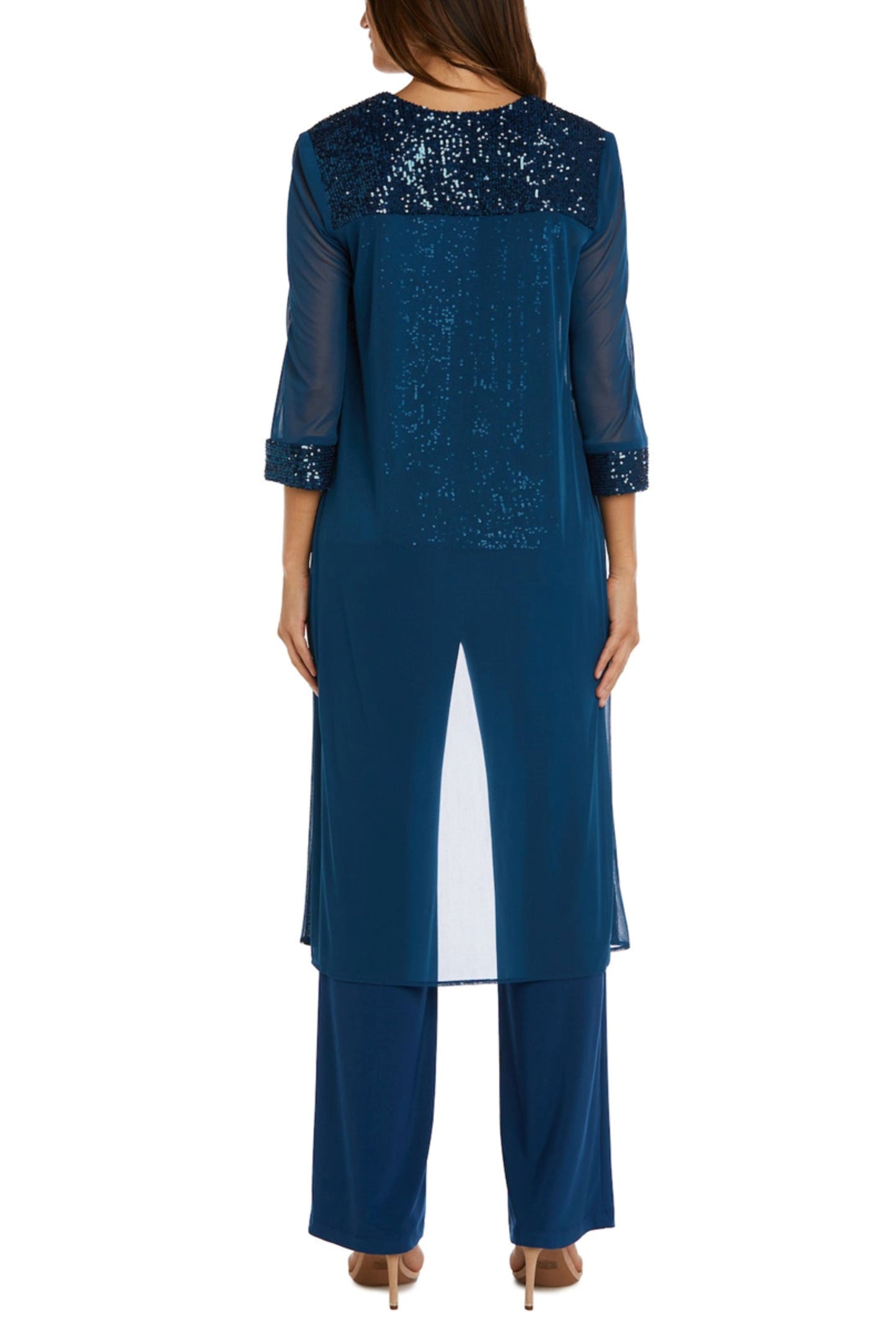 RM Richards Sequined Formal 3-Piece Pants Suit