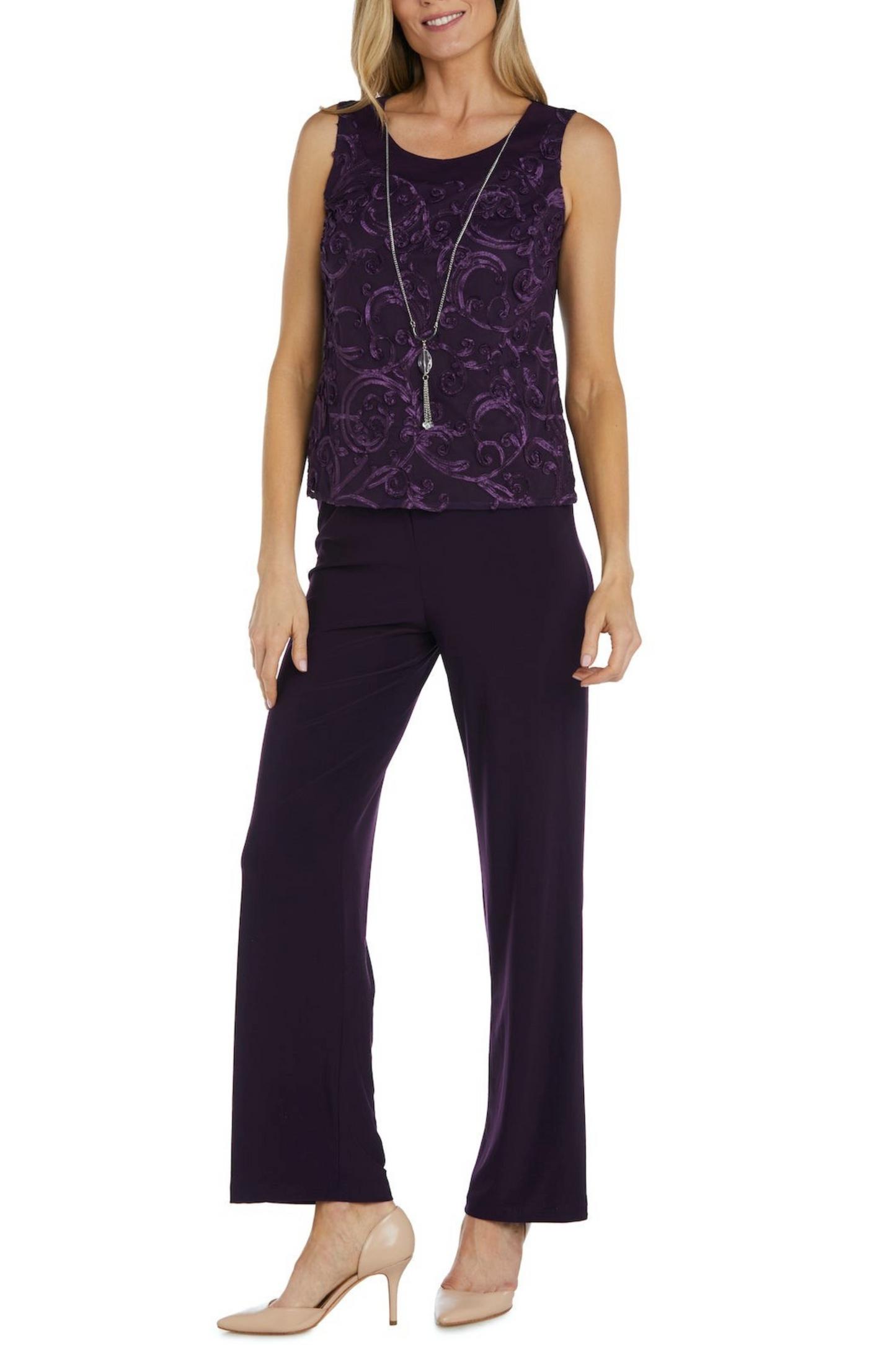 RM Richards Soutache Embroidered 2-Piece Suit