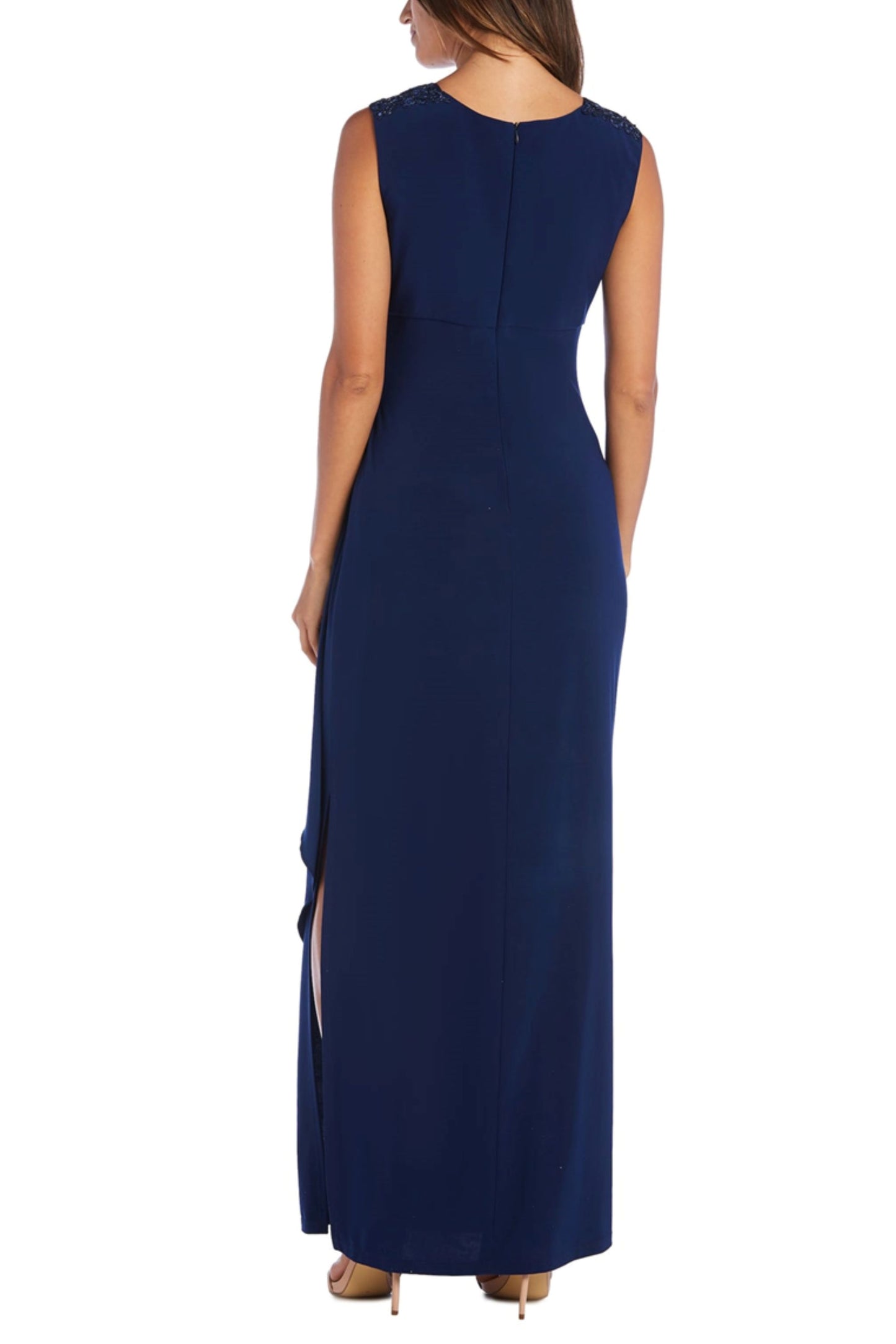 RM Richards Sleeveless Embroidered Sequin Gown