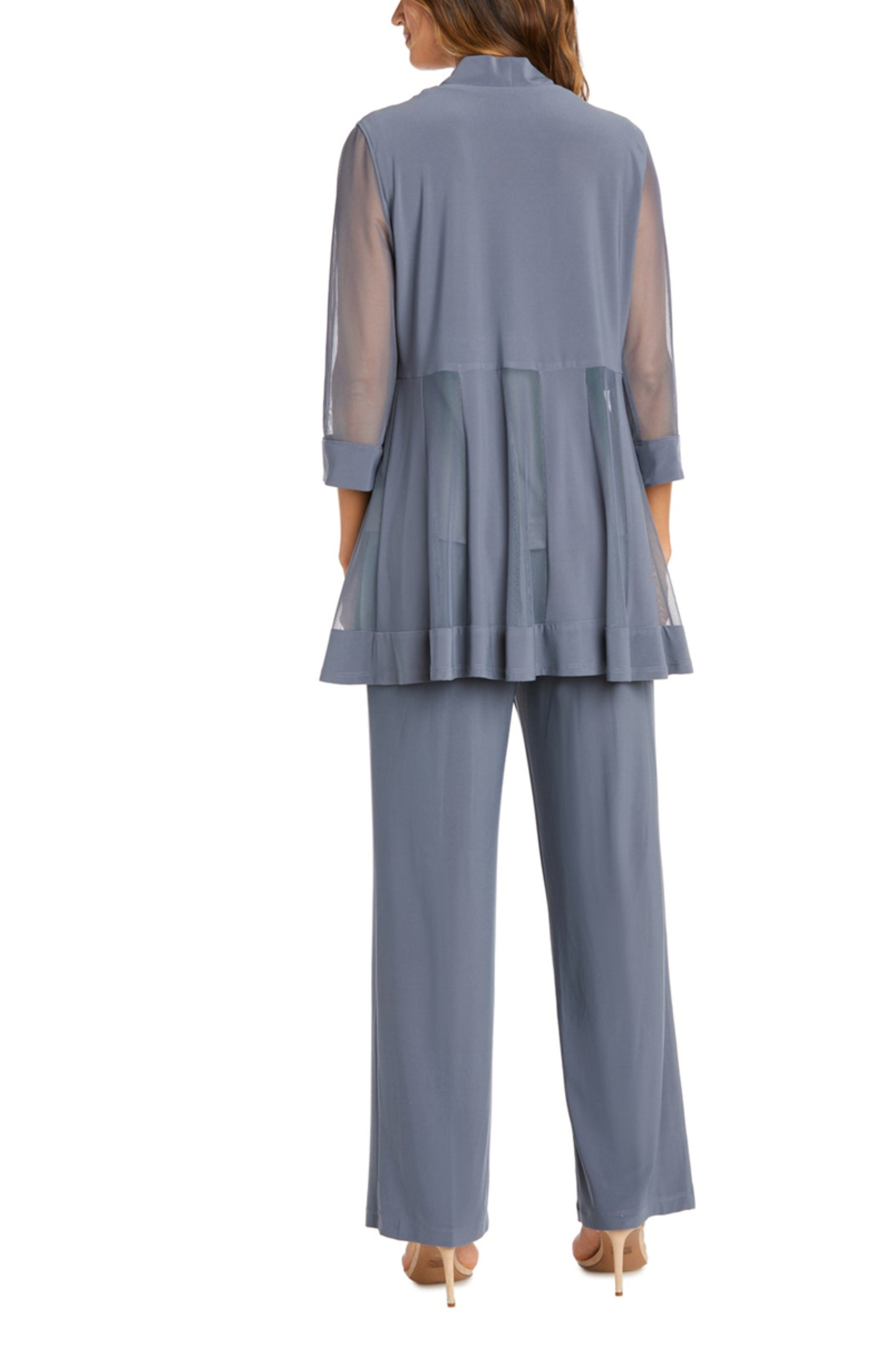 RM Richards Embellished Neck 2-Piece Pants Suit