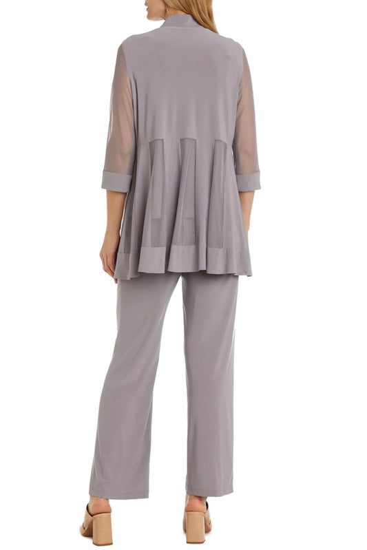 RM Richards Embellished Neck 2-Piece Pants Suit