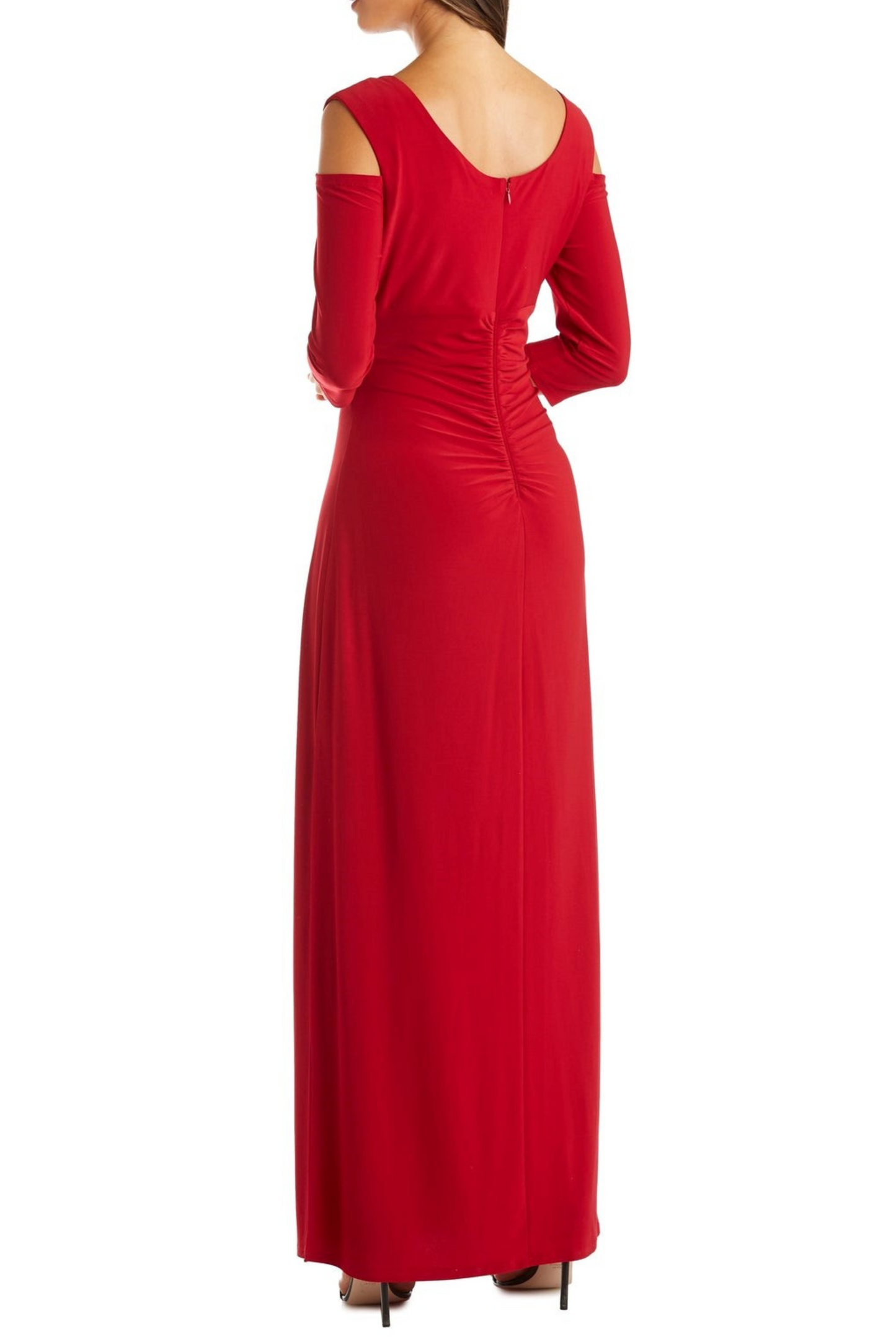 RM Richards Cold Shoulder Long Evening Dress