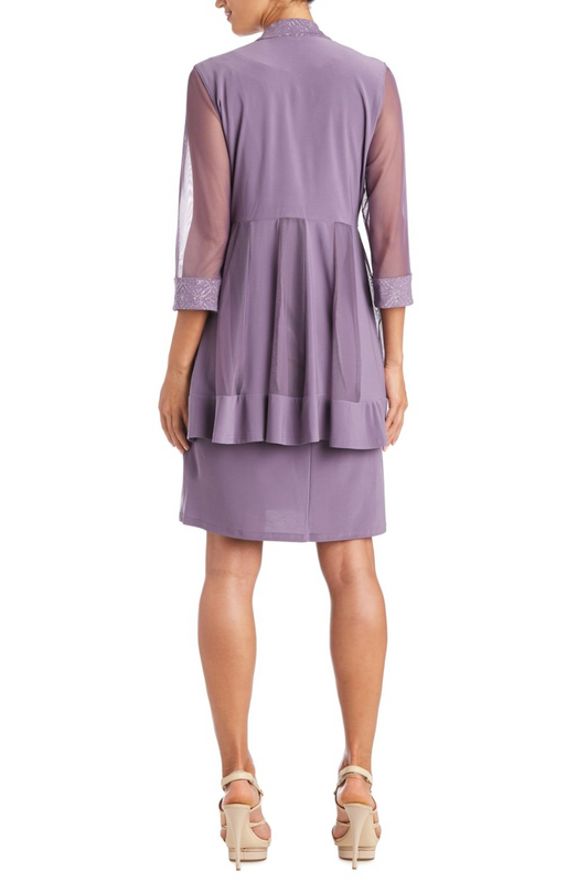 RM Richards Shimmery 3/4 Sleeve Jacket Dress