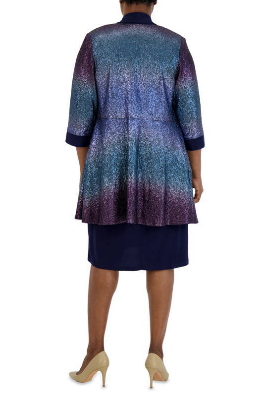 RM Richards 3/4 Sleeve Jacket Dress (PLUS SIZE)