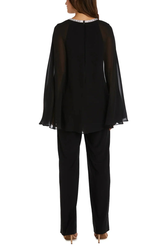 RM Richards Embellished Sheer Cape 2-Piece Set
